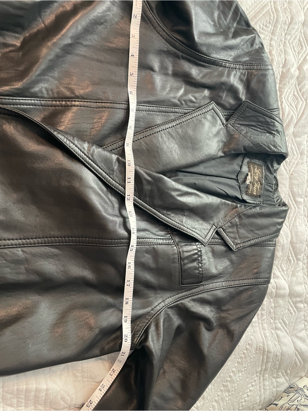 😍 Coat Sale ,Closet Clean Out ! Black Leather Blazer Jacket - Picture 9 of 15